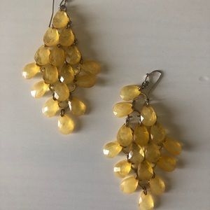 Beaded yellow earrings